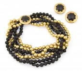 An Anne Klein Black and Goldto