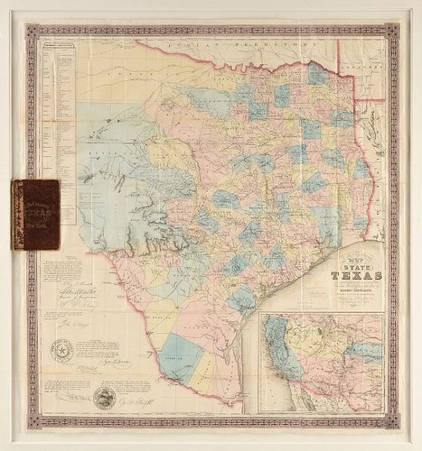 AN ANTEBELLUM MAP, "J. DE CORDOVA'S