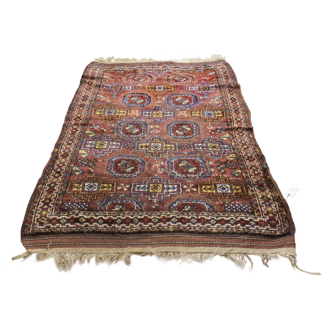 AN ANTIQUE AFGHAN BOKHARA, 4' X