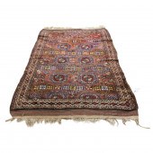 AN ANTIQUE AFGHAN BOKHARA, 4'