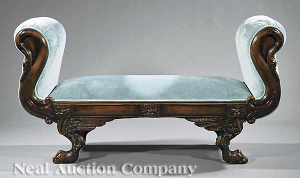 An Antique American Carved Mahogany