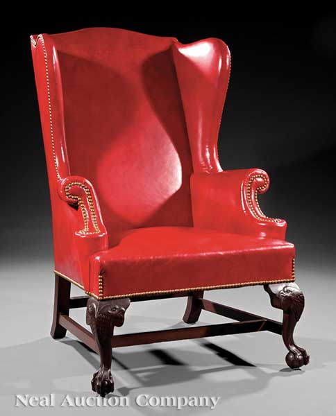 An Antique American Carved Mahogany