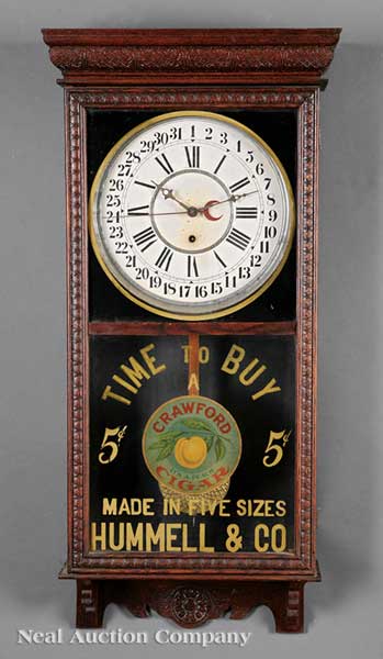 An Antique American Oak Advertising