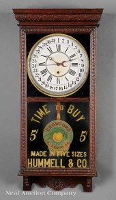 An Antique American Oak Advert
