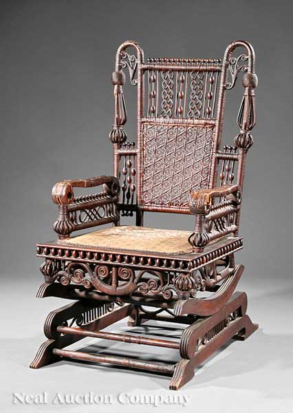 An Antique American Wicker Platform