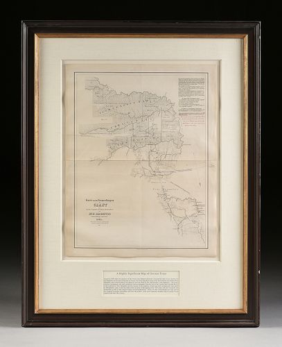 AN ANTIQUE ANTEBELLUM MAP, "KARTE