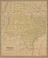 AN ANTIQUE ANTEBELLUM MAP, "TE