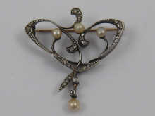 An antique Art Nouveau yellow and