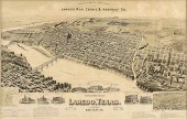 AN ANTIQUE BIRD'S EYE VIEW MAP