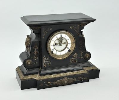 An Antique Black Enamel Cast Iron