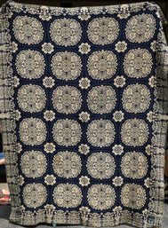 An antique blue and white