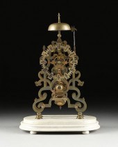 AN ANTIQUE BRASS FUSEE SKELETO