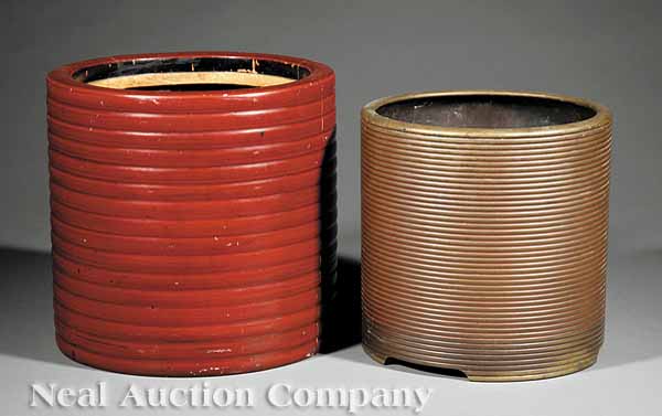 An Antique Bronze Hibachi Pot