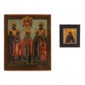 AN ANTIQUE BYZANTINE ICON OF E