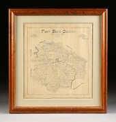 AN ANTIQUE CADASTRAL MAP, "FOR