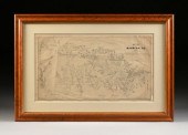 AN ANTIQUE CADASTRAL MAP, "MAP