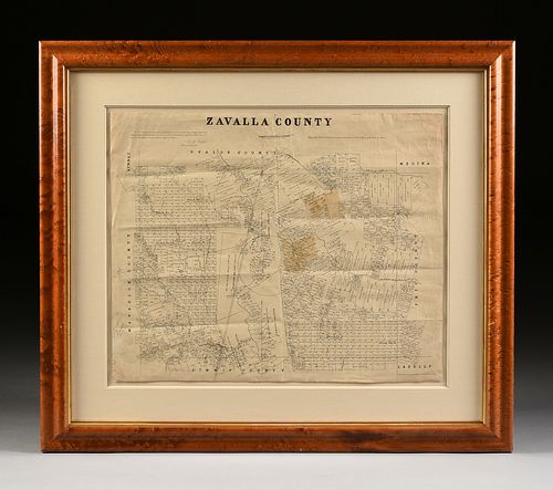 AN ANTIQUE CADASTRAL MAP, "ZAVALA