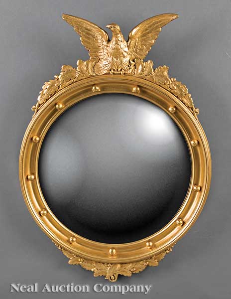 An Antique Carved Giltwood Bullseye