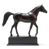 AN ANTIQUE CARVED MODEL OF A H