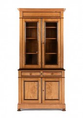 AN ANTIQUE CHESTNUT TRIMMED CH