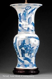 An Antique Chinese Blue and Wh