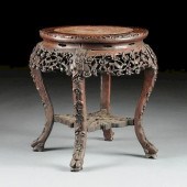 AN ANTIQUE CHINESE MARBLE TOPP
