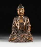 AN ANTIQUE CHINESE PARCEL GILT