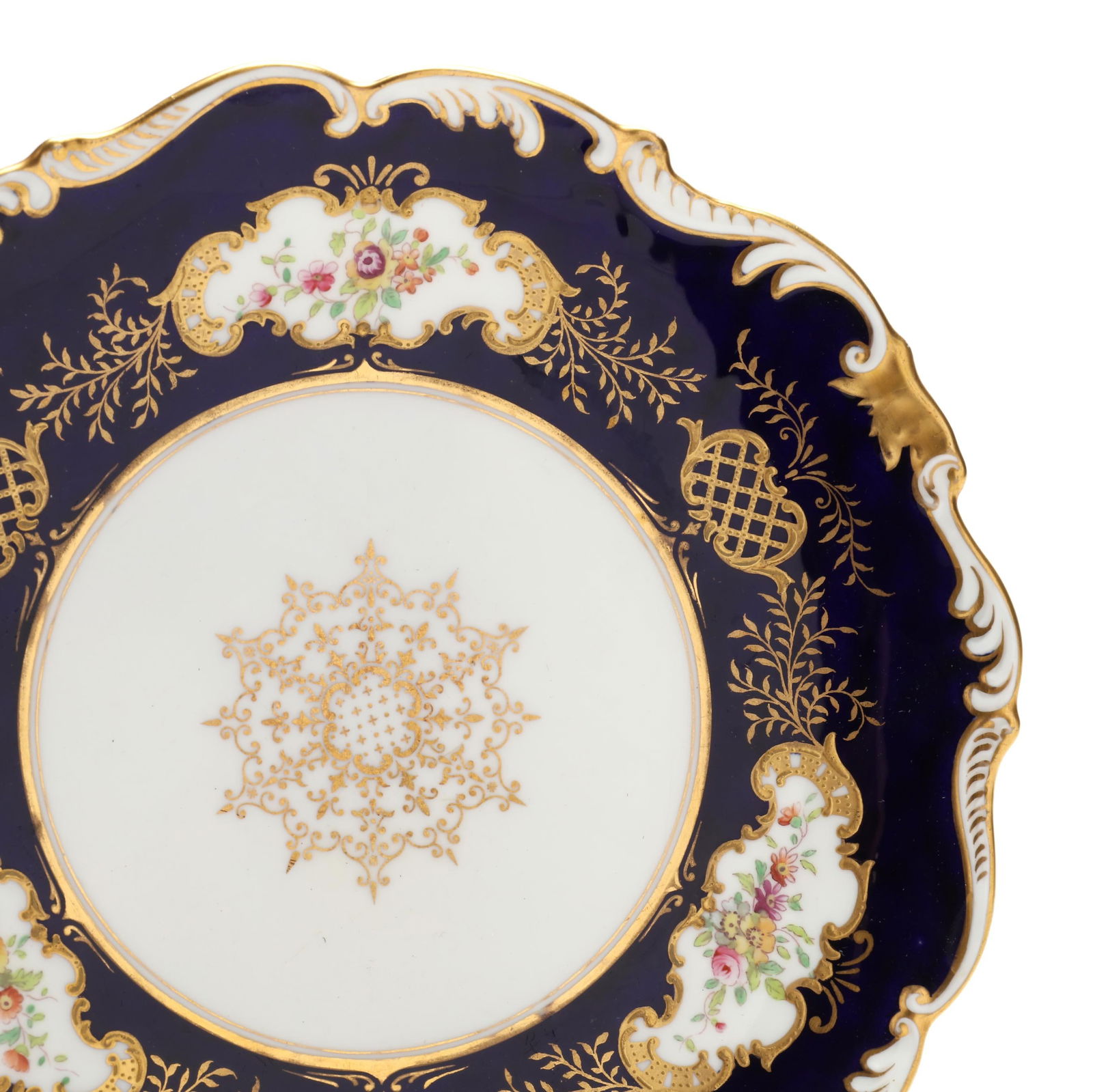 AN ANTIQUE COALPORT CHINA DESSERT