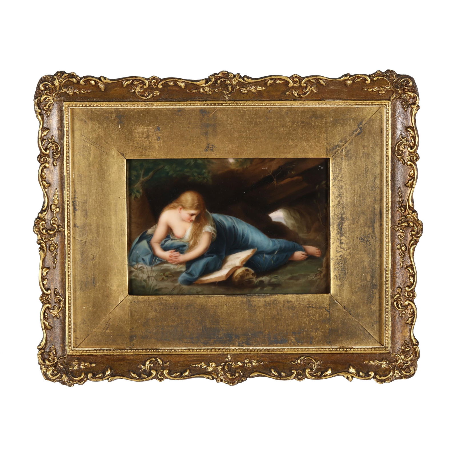 AN ANTIQUE CONTINENTAL FRAMED