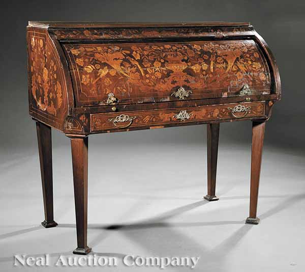 An Antique Continental Mahogany and