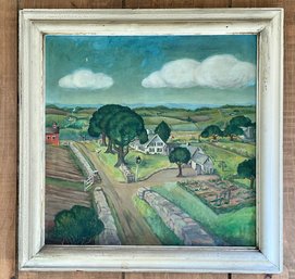 An antique country oil on canvas,