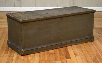 An antique dark green painted
