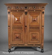 An Antique Dutch Oak and Eboni