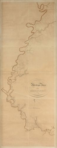 AN ANTIQUE EARLY AMERICAN MAP,