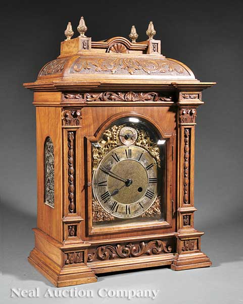 An Antique English Carved Walnut