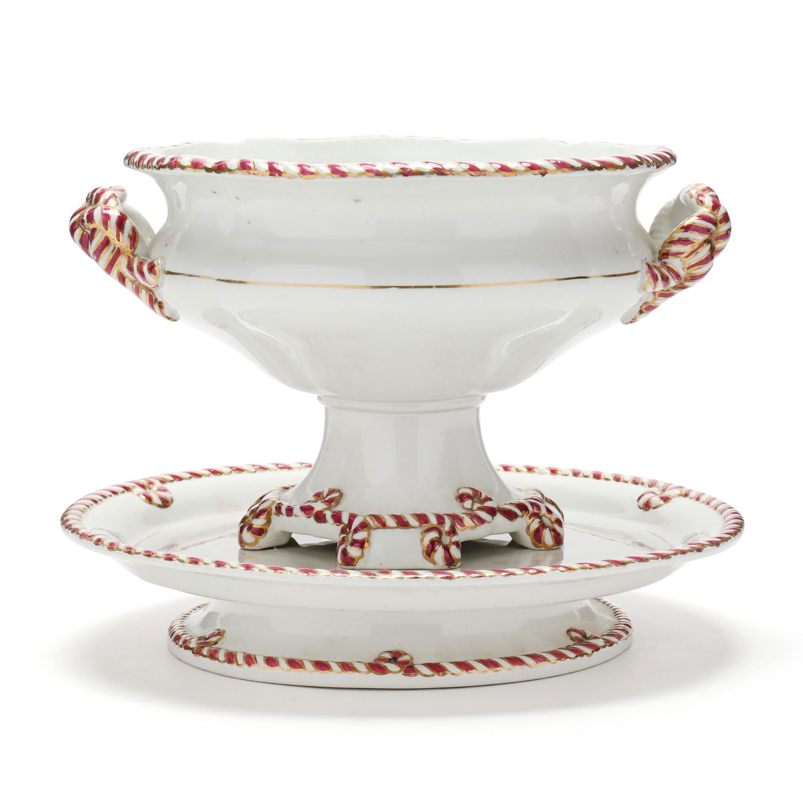 AN ANTIQUE ENGLISH CENTER BOWL