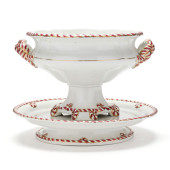 AN ANTIQUE ENGLISH CENTER BOWL
