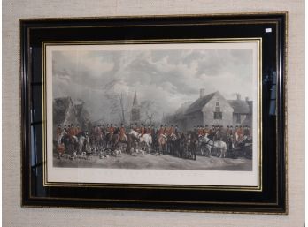 An antique English hunting print,