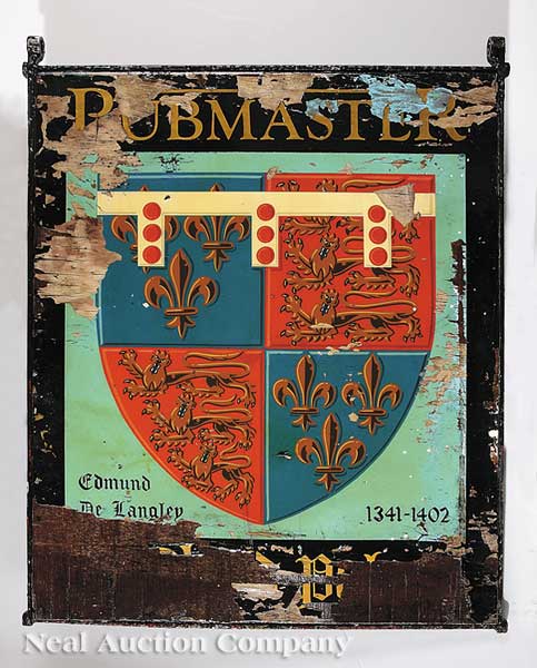 An Antique English Painted Wood Pub