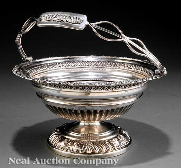 An Antique English Silverplate Cake