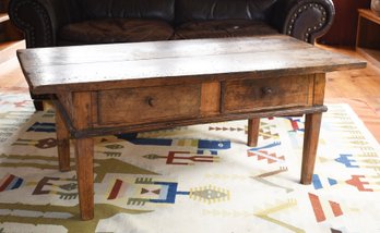 An antique European walnut