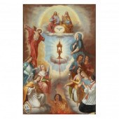 AN ANTIQUE EX VOTO PAINTING OF
