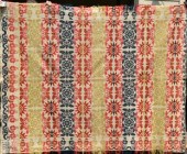 An antique four-color homespun