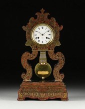 AN ANTIQUE FRENCH BOULLE BRASS