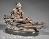 An Antique French Bronze of "L