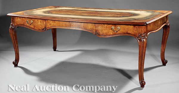 An Antique French Burl Walnut