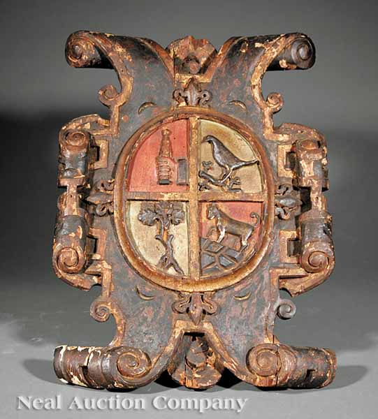 An Antique French Carved and