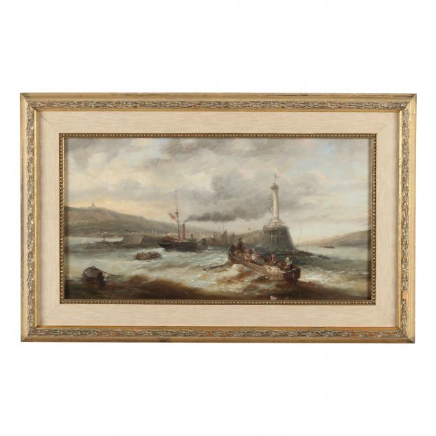 AN ANTIQUE FRENCH MARITIME PAINTING