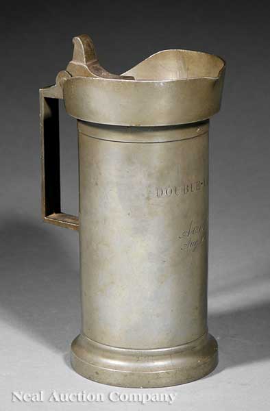 An Antique French Pewter Flagon