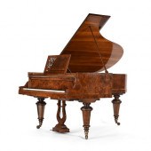 AN ANTIQUE GERMAN BURL WALNUT